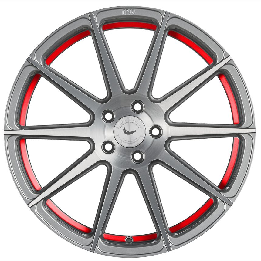 PROJECT 2.0 silver brushed/ undercut Color Trim rot 9.5x22