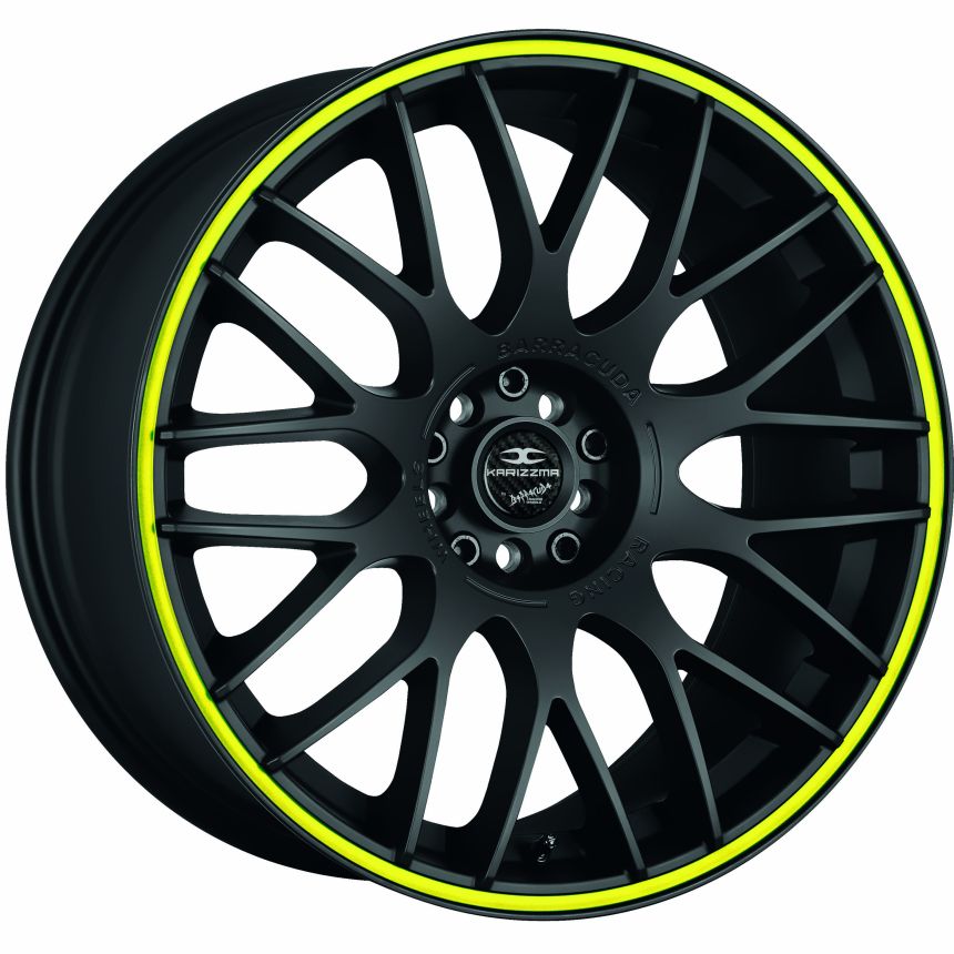 KARIZZMA Mattblack Puresports / Color Trim gelb 8.5x19