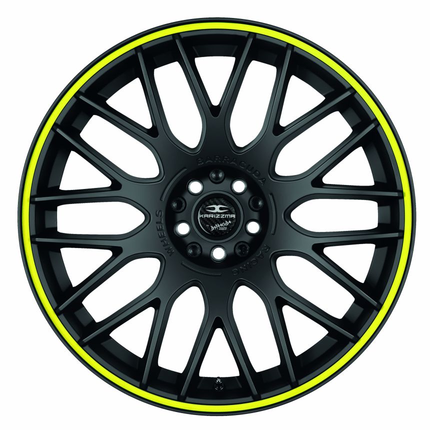 KARIZZMA Mattblack Puresports / Color Trim gelb 8.5x19