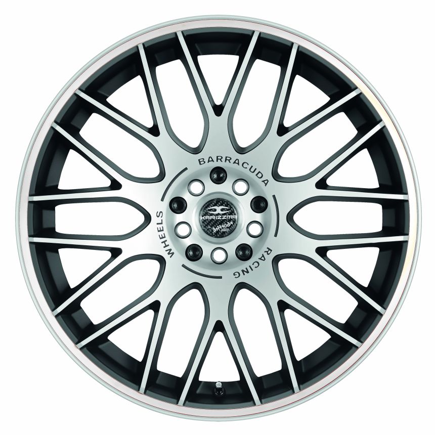 KARIZZMA Mattblack-polished / Color Trim weiss 7.5x17