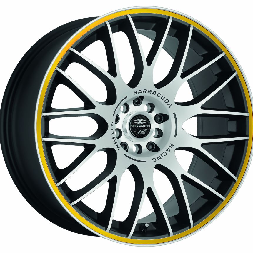 KARIZZMA Mattblack-polished / Color Trim gelb 8.5x19
