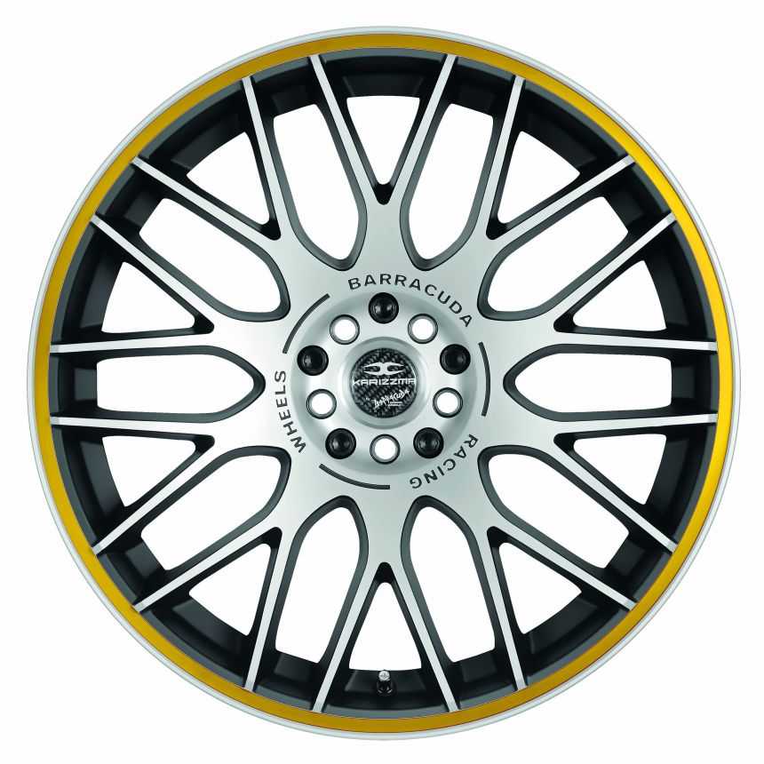 KARIZZMA Mattblack-polished / Color Trim gelb 8.5x19