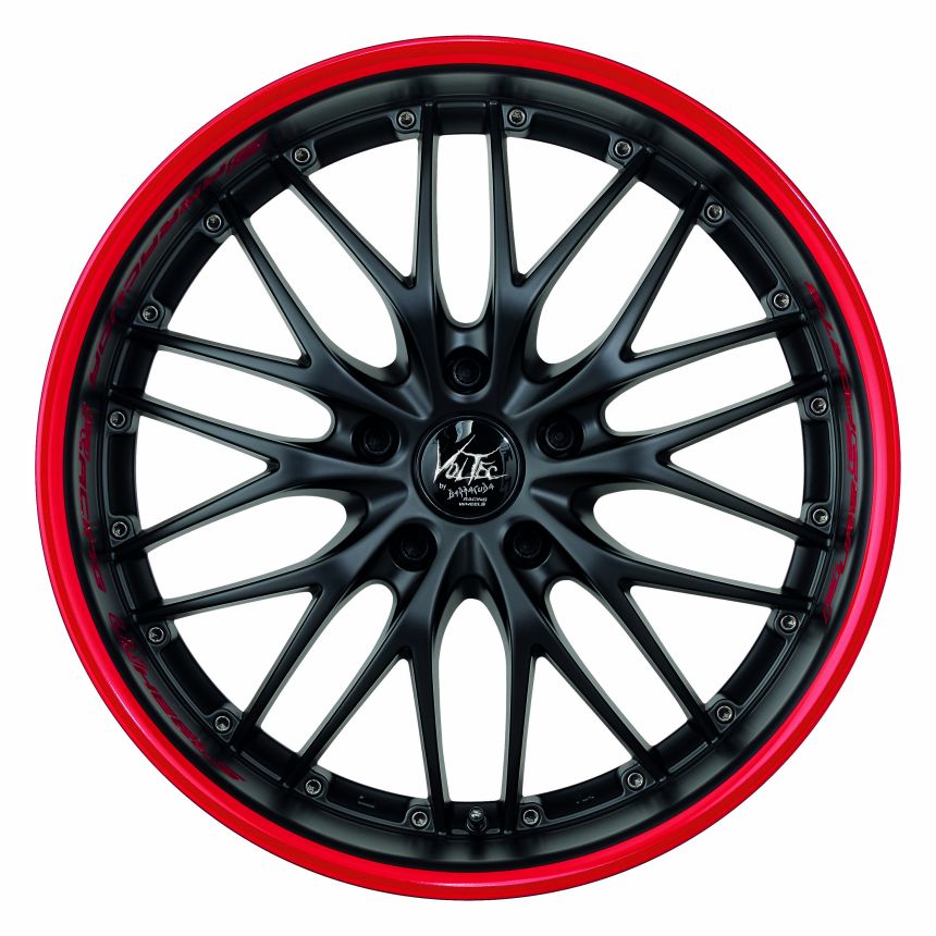 VOLTEC T6 Mattblack Puresports / Color Trim rot 8.5x19