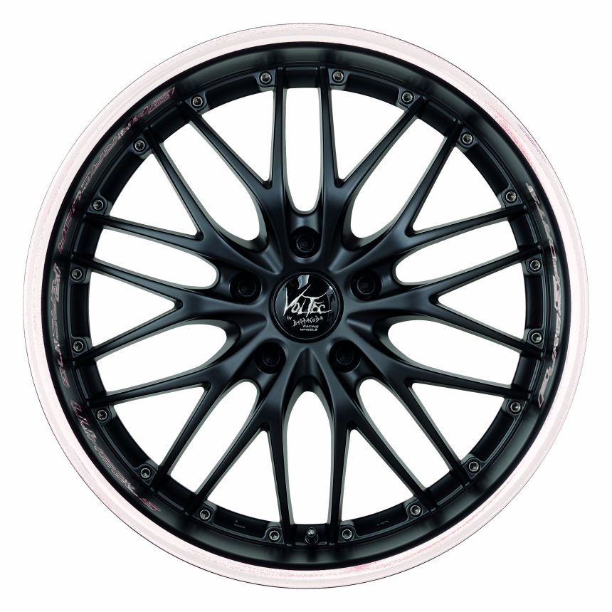 VOLTEC T6 Mattblack Puresports / Color Trim weiss 8.5x19