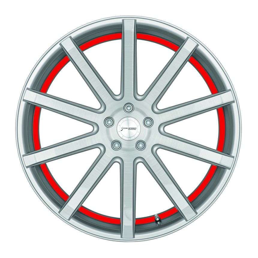 DEVILLE Silver-brushed-Surface/ undercut Color Trim rot 8.5x19