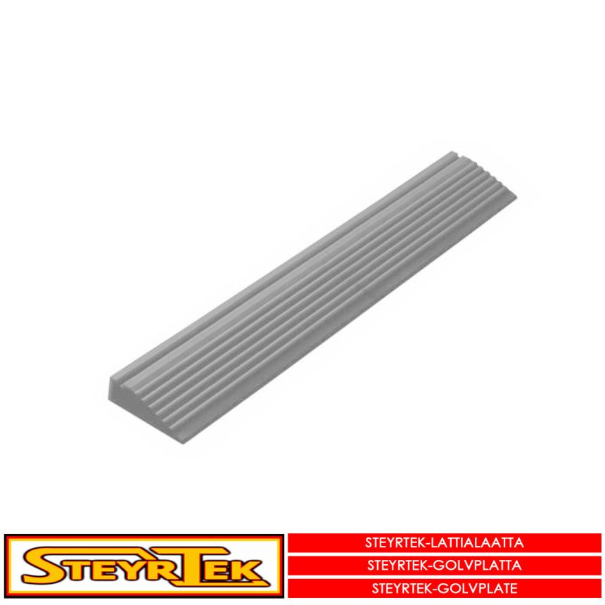 Lattialaatan reunapala, aluminium grey naaras 6 kpl