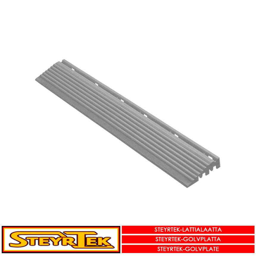 Lattialaatan reunapala, aluminium grey uros 6 kpl